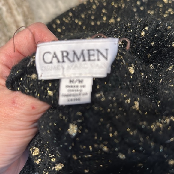 ***SOLD*** Black and Gold Turtleneck Sweater - Picture 3 of 3